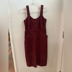 Burgundy soft velvet dress